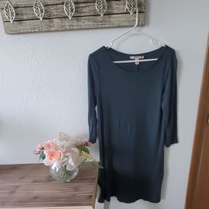 Forest green mid length dress